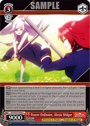 Image of Fencer Ordinaire, Alexia Midgar (EIS/SX07-044) - The Eminence in Shadow