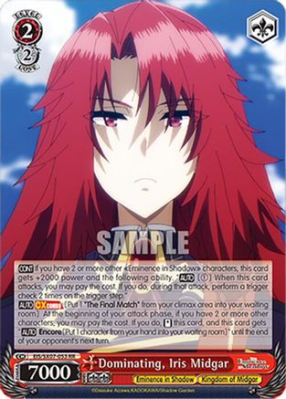 Image of Dominating, Iris Midgar (EIS/SX07-053) - The Eminence in Shadow