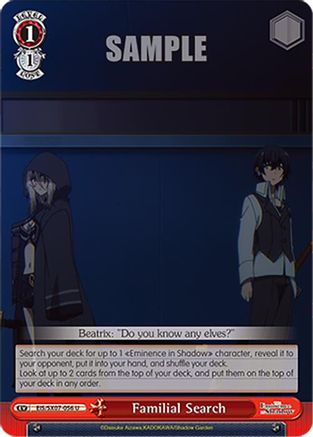 Image of Familial Search (EIS/SX07-056) - The Eminence in Shadow
