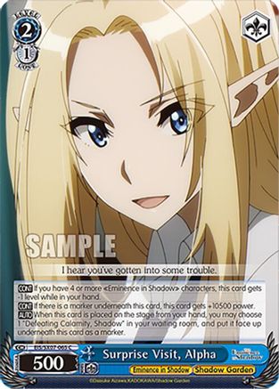 Image of Surprise Visit, Alpha (EIS/SX07-065) - The Eminence in Shadow