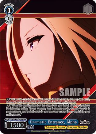 Image of Dramatic Entrance, Alpha (PR) (Foil) (EIS/SX07-P09S) - The Eminence in Shadow