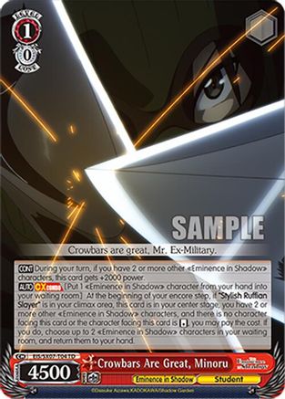 Image of Crowbars Are Great, Minoru (EIS/SX07-T04) - The Eminence in Shadow
