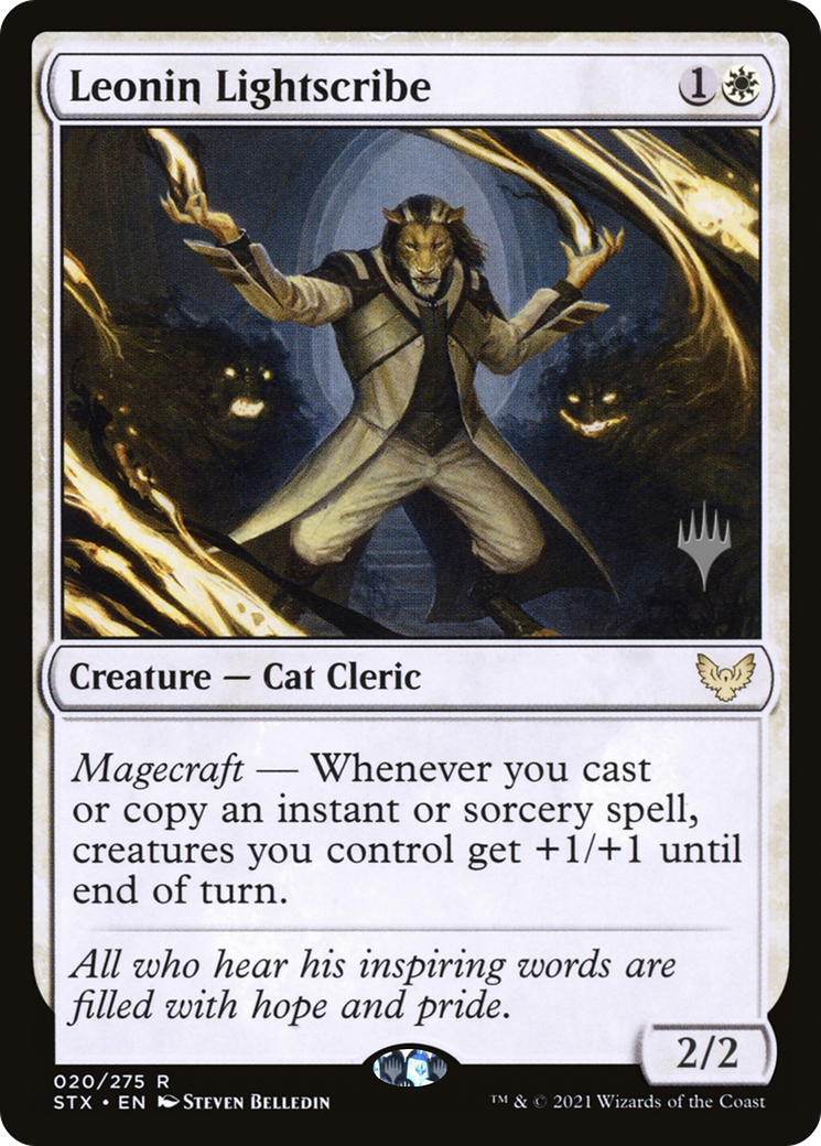 Image of Leonin Lightscribe (PPSTX-20P) - Strixhaven: School of Mages Promos Foil