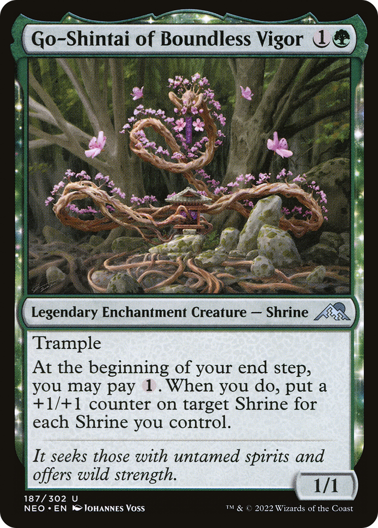 Image of Go-Shintai of Boundless Vigor (NEO-187) - Kamigawa: Neon Dynasty: (enchantment)