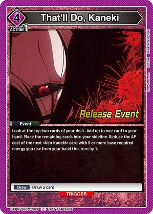 Image of That'll Do, Kaneki (UEPR/TKG-1-063) - UE18BT Tokyo Ghoul Release Event Cards
