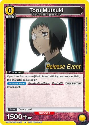 Image of Toru Mutsuki (023) (UEPR/TKG-1-023) - UE18BT Tokyo Ghoul Release Event Cards