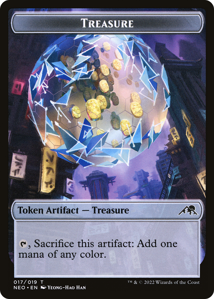 Image of Treasure Token (NEO-017) - Kamigawa: Neon Dynasty Tokens Foil