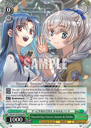 Image of Peaceful Days Forever, Kaname & Teletha (Ffp/W120-E038 RR) - Fujimi Fantasia Bunko Vol.2