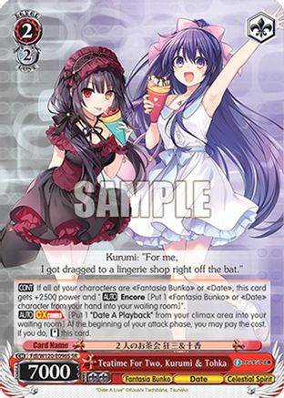 Image of Teatime For Two, Kurumi & Tohka (SR) (Fdl/W120-E096S SR) - Fujimi Fantasia Bunko Vol.2