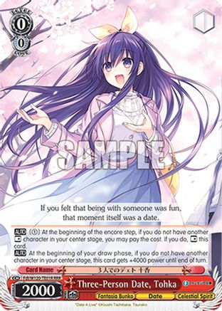 Image of Three-Person Date, Tohka (Fdl/W120-TE01 TD) - Fujimi Fantasia Bunko Vol.2