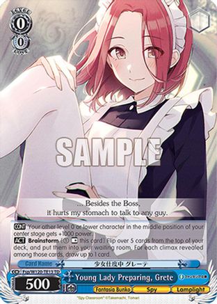 Image of Young Lady Preparing, Grete (RRR) (Fsp/W120-TE13R RRR) - Fujimi Fantasia Bunko Vol.2