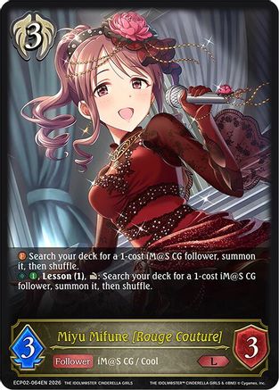 Image of Miyu Mifune [Rouge Couture] (ECP02-064EN) - ECP02 THE IDOLMSTER CINDERELLA GIRLS