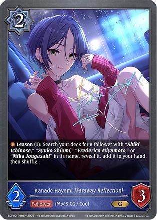Image of Kanade Hayami [Faraway Reflection] - P19EN (Foil) (ECP02-P19EN) - ECP02 THE IDOLMSTER CINDERELLA GIRLS