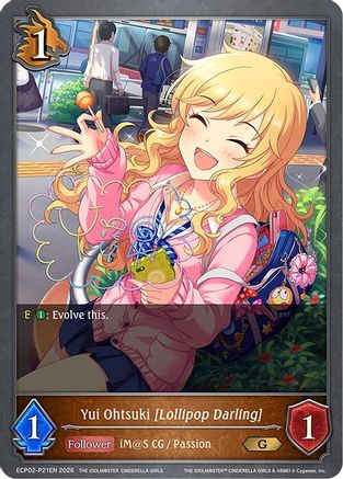 Image of Yui Ohtsuki [Lollipop Darling] - P21EN (Foil) (ECP02-P21EN) - ECP02 THE IDOLMSTER CINDERELLA GIRLS
