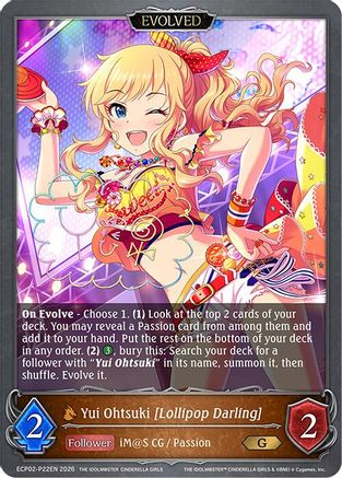 Image of Yui Ohtsuki [Lollipop Darling] (Evolved) - P22EN (Foil) (ECP02-P22EN) - ECP02 THE IDOLMSTER CINDERELLA GIRLS