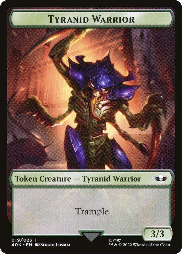 Image of Tyranid Warrior (T40K-019) - Warhammer 40,000 Tokens