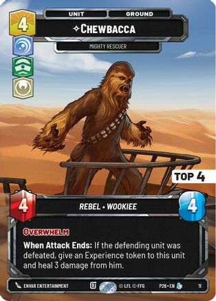 Image of Chewbacca - Mighty Rescuer (Top 4) (11) - Organized Play Promos Foil
