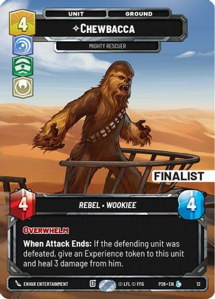 Image of Chewbacca - Mighty Rescuer (Finalist) (12) - Organized Play Promos Foil