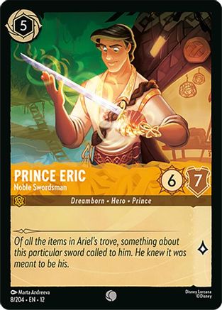 Image of Prince Eric - Noble Swordsman (8/204) - Wilds Unknown Cold Foil