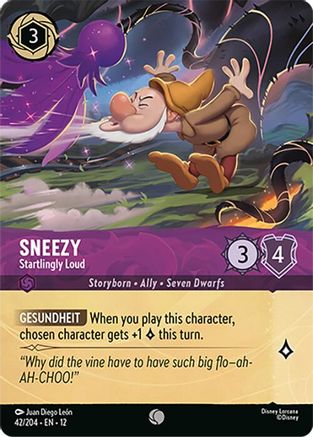 Image of Sneezy - Startlingly Loud (Foil) (42/204) - Wilds Unknown Cold Foil