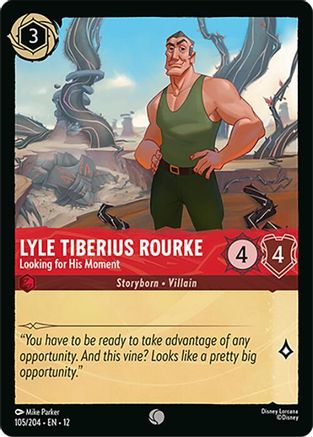 Image of Lyle Tiberius Rourke - Looking for His Moment (105/204) - Wilds Unknown Cold Foil