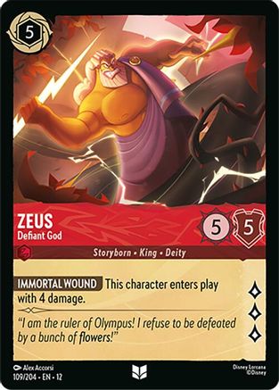 Image of Zeus - Defiant God (109/204) - Wilds Unknown Cold Foil