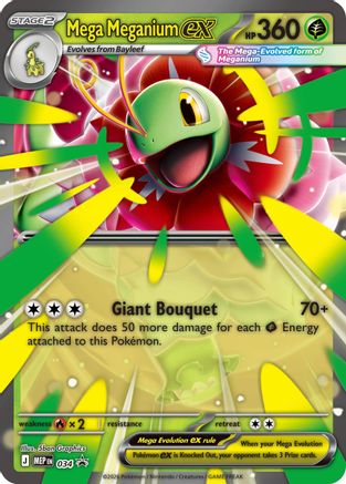 Image of Mega Meganium ex 034  - Holofoil Jumbo Cards - Promo