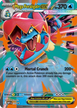 Image of Mega Feraligatr ex 036  - Holofoil ME Mega Evolution Promo - Promo