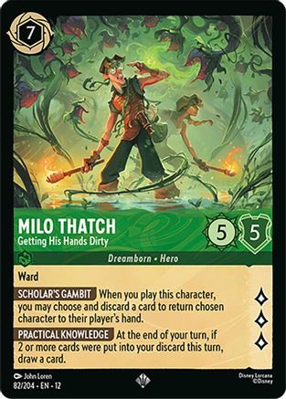 Image of Milo Thatch - Getting His Hands Dirty (82/204) - Wilds Unknown Cold Foil