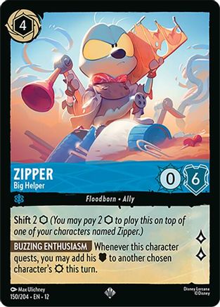Image of Zipper - Big Helper (150/204) - Wilds Unknown Cold Foil