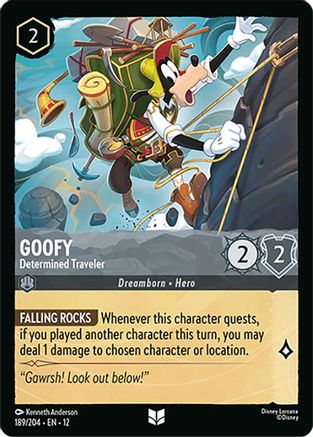 Image of Goofy - Determined Traveler (189/204) - Wilds Unknown Cold Foil
