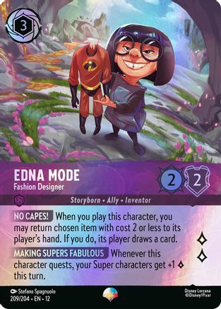 Image of Edna Mode - Fashion Designer (Epic) (209/204) - Wilds Unknown Holofoil