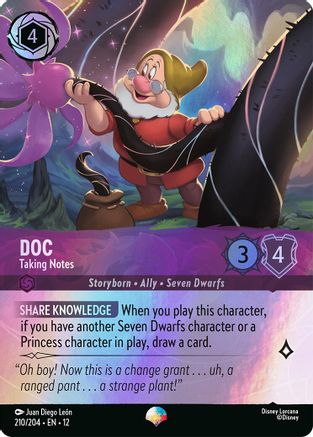 Image of Doc - Taking Notes (Epic) (210/204) - Wilds Unknown Holofoil