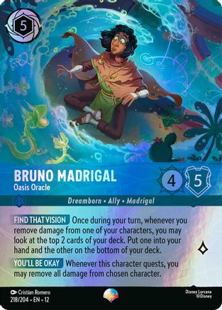 Image of Bruno Madrigal - Oasis Oracle (Epic) (218/204) - Wilds Unknown Holofoil