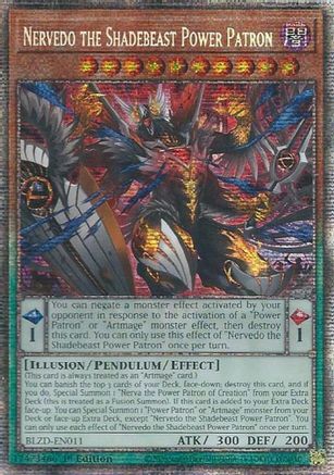 Image of Nervedo the Shadebeast Power Patron (Starlight Rare) (BLZD-EN011) - Blazing Dominion 1st Edition