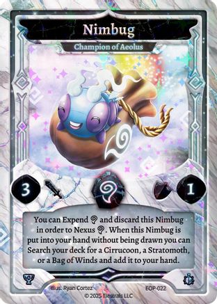Image of Nimbug - Champion of Aeolus (EOP-022) - Elestrals Premier Packs Holo