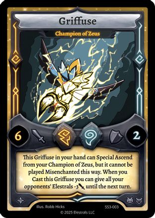 Image of Griffuse - Champion of Zeus (SS3-003) - Shattered Stars Chapter 3 SS3 Reverse Holo