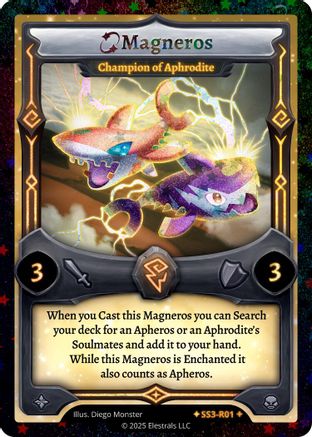 Image of Magneros - Champion of Aphrodite (SS3-R01) - Shattered Stars Chapter 3 SS3 Reverse Holo