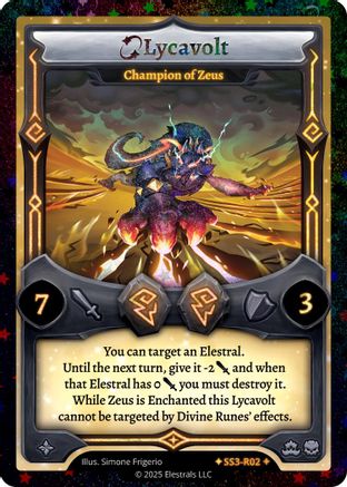Image of Lycavolt - Champion of Zeus (SS3-R02) - Shattered Stars Chapter 3 SS3 Reverse Holo