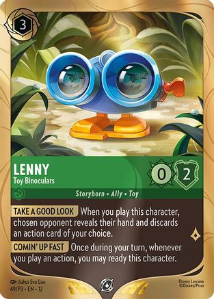 Image of Lenny - Toy Binoculars (49) - Disney Lorcana Promo Cards Holofoil
