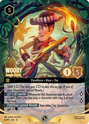 Image of Woody - Jungle Guide (Store Championship Participant) (53) - Disney Lorcana Promo Cards