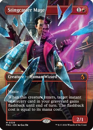 Image of Stingcaster Mage (Borderless) (-329) - Reality Fracture Foil