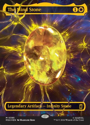 Image of The Mind Stone (Borderless) (Cosmic Foil) (MSH-385) - Marvel Super Heroes Foil