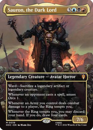 Image of Sauron, the Dark Lord (Borderless) (HOB-036) - The Hobbit Foil