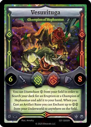 Image of Vesuvituga - Champion of Hephaestus (SST-SD009) - Divine Champions Sunstrike Starter Decks Holo