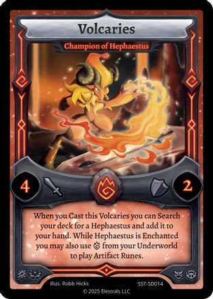 Image of Volcaries - Champion of Hephaestus (SST-SD014) - Divine Champions Sunstrike Starter Decks