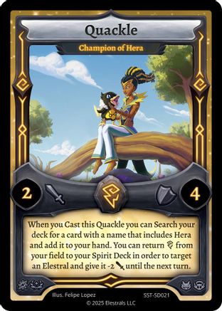 Image of Quackle - Champion of Hera (SST-SD021) - Divine Champions Sunstrike Starter Decks