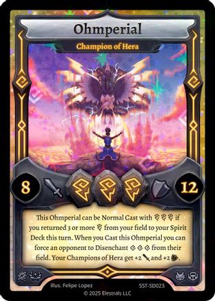 Image of Ohmperial - Champion of Hera (SST-SD023) - Divine Champions Sunstrike Starter Decks Holo