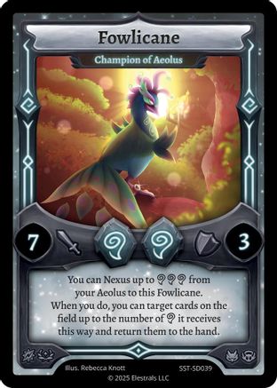 Image of Fowlicane - Champion of Aeolus (SST-SD039) - Divine Champions Sunstrike Starter Decks