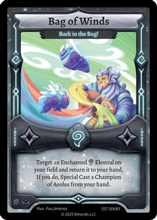 Image of Bag of Winds - Back in the Bag! (SST-SD083) - Divine Champions Sunstrike Starter Decks
